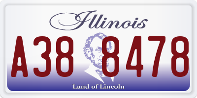 IL license plate A388478
