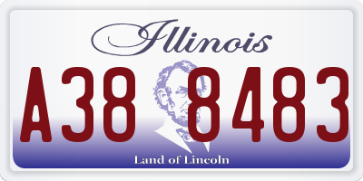 IL license plate A388483