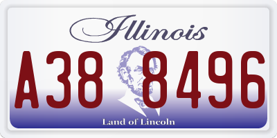 IL license plate A388496