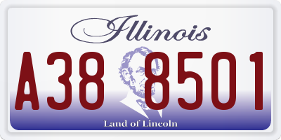 IL license plate A388501