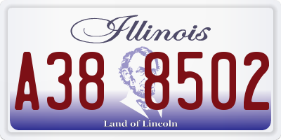 IL license plate A388502
