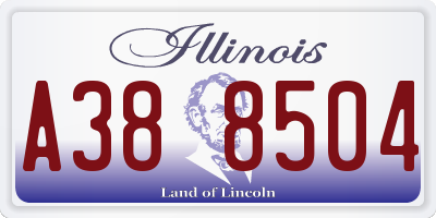 IL license plate A388504