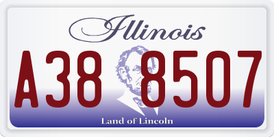 IL license plate A388507