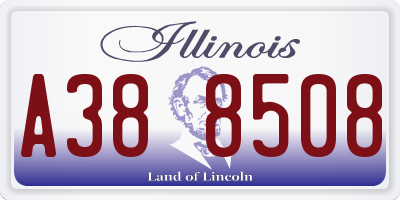 IL license plate A388508