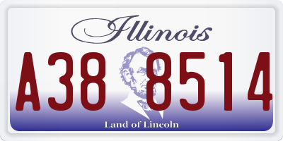 IL license plate A388514
