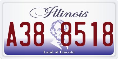IL license plate A388518