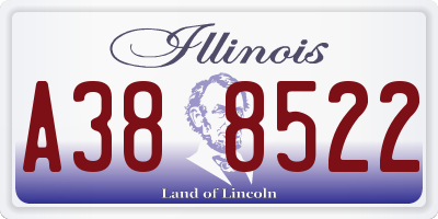 IL license plate A388522