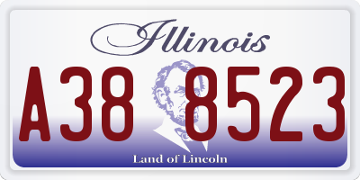 IL license plate A388523