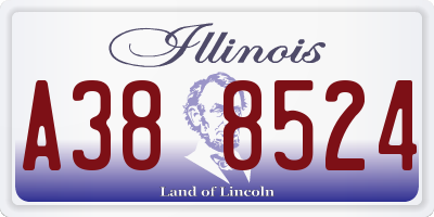 IL license plate A388524