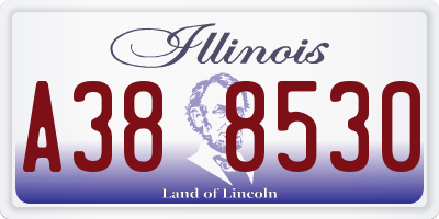 IL license plate A388530