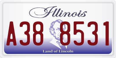 IL license plate A388531