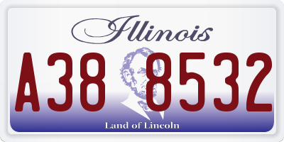 IL license plate A388532