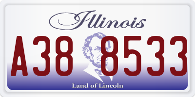 IL license plate A388533