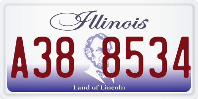 IL license plate A388534