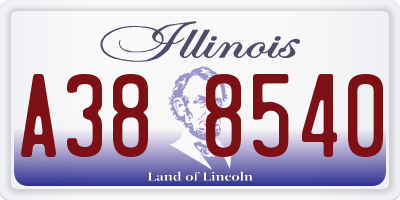 IL license plate A388540