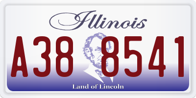 IL license plate A388541
