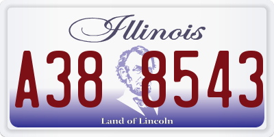IL license plate A388543