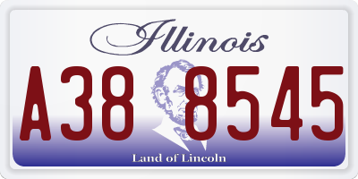 IL license plate A388545
