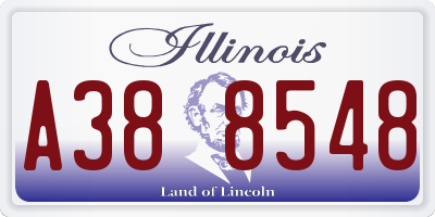IL license plate A388548