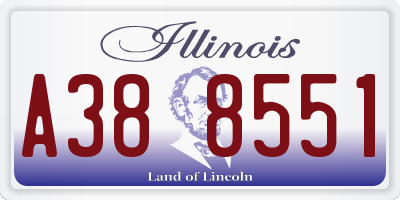 IL license plate A388551