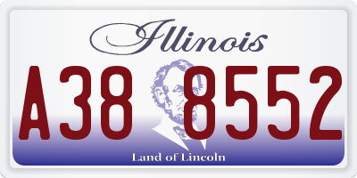 IL license plate A388552