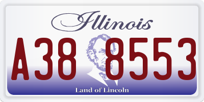 IL license plate A388553