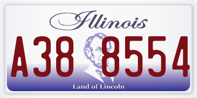 IL license plate A388554
