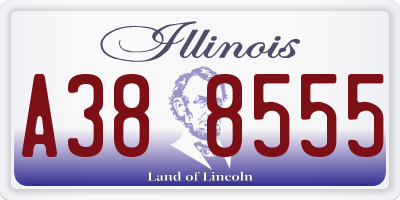 IL license plate A388555