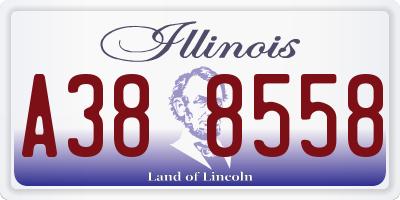 IL license plate A388558