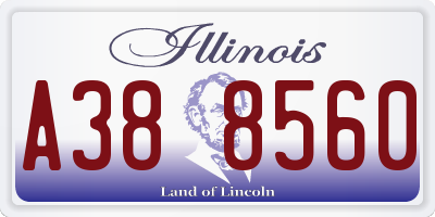 IL license plate A388560