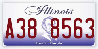 IL license plate A388563