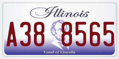 IL license plate A388565