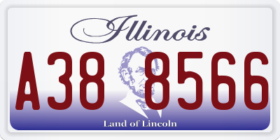 IL license plate A388566
