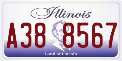 IL license plate A388567