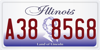 IL license plate A388568
