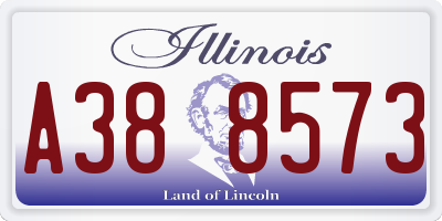 IL license plate A388573