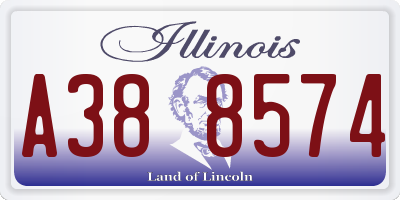 IL license plate A388574