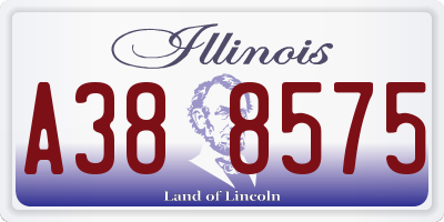 IL license plate A388575