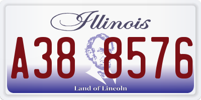 IL license plate A388576