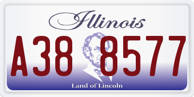 IL license plate A388577