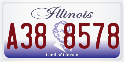 IL license plate A388578
