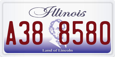 IL license plate A388580