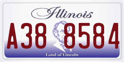 IL license plate A388584