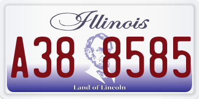 IL license plate A388585