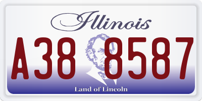 IL license plate A388587