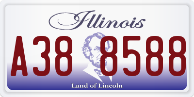 IL license plate A388588