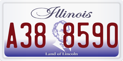 IL license plate A388590