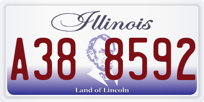 IL license plate A388592