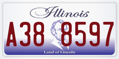IL license plate A388597