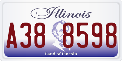 IL license plate A388598